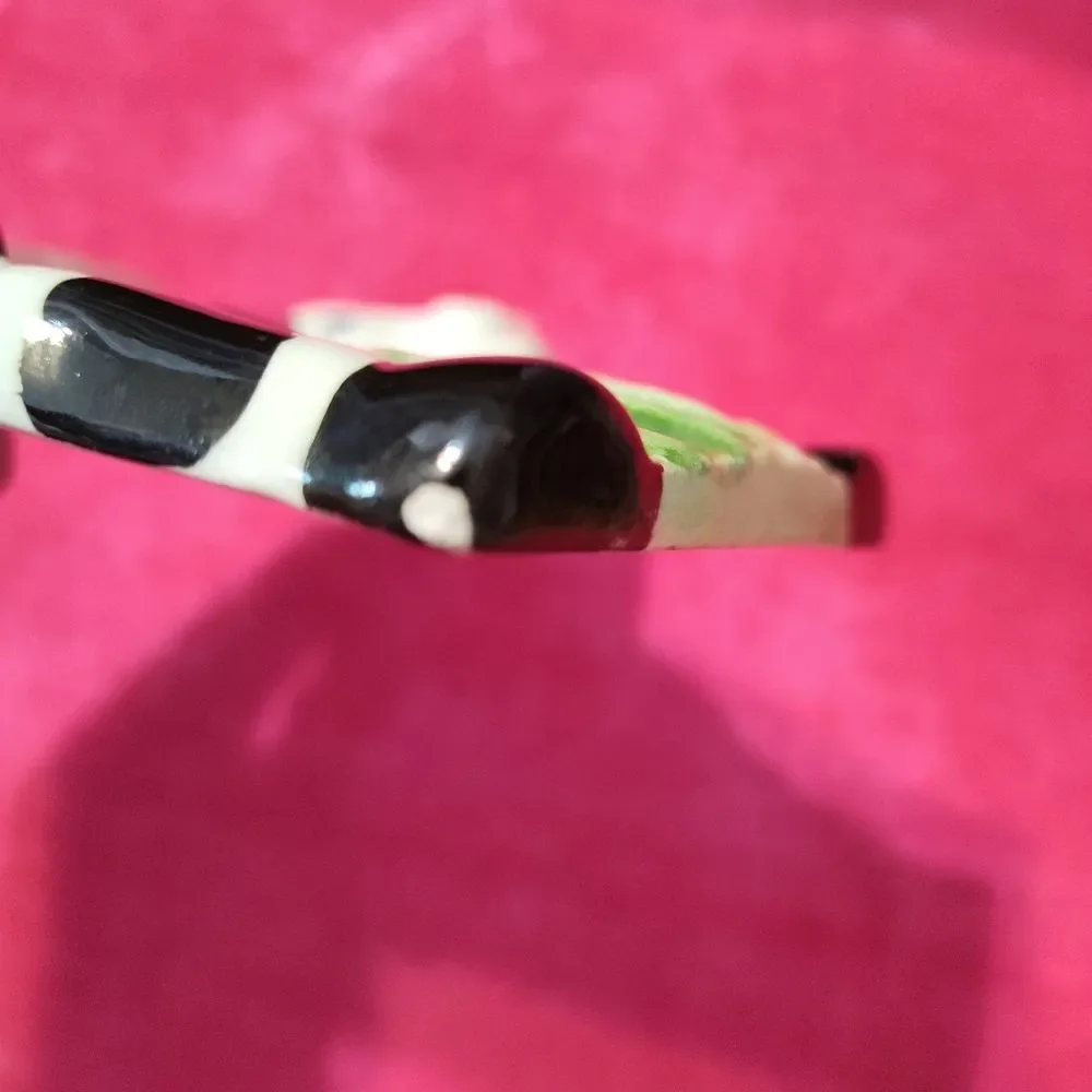 Cow Spoon/Sponge Dish Black & White Farmhouse Home Decor